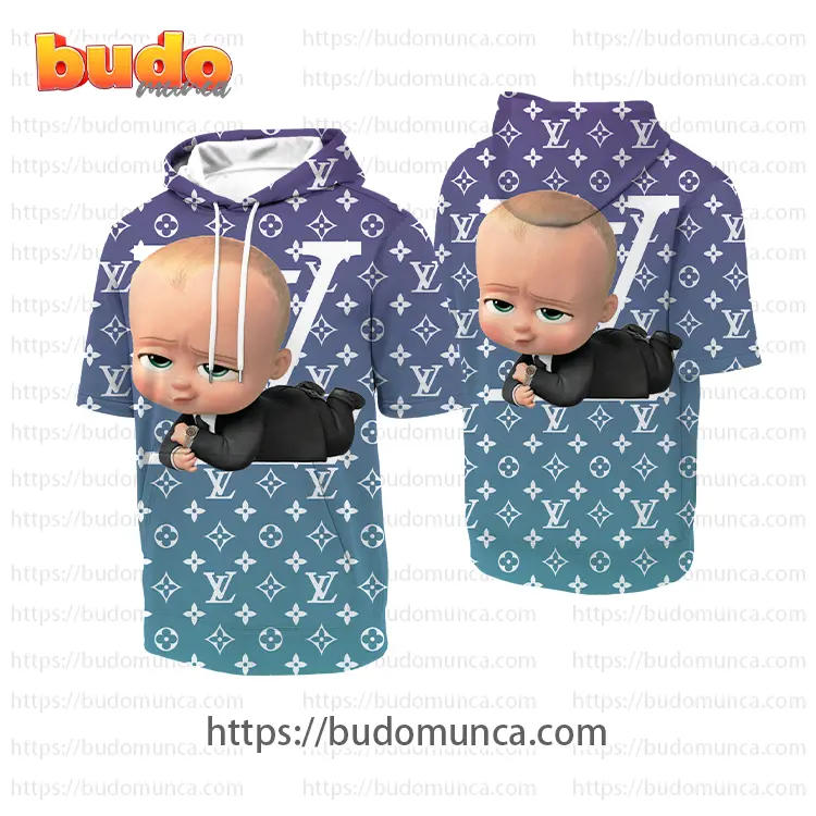 Louis vuitton and the boss baby movie rolex hooded short sleeve t-shirt gift uninque for kid man women